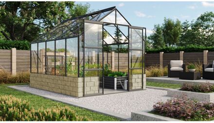 Tuinkas Cassandra 8300 - Veiligheidsglas 3mm - Zwart - 257x323x249cm