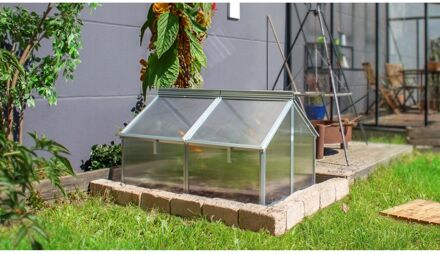 Tuinkas Gaia Jumbo - Polycarbonaat 4mm - Geanodiseerd Aluminium - 83x119x72cm