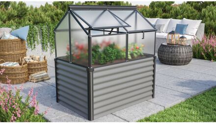 Tuinkas Gaia Jumbo - Polycarbonaat 4mm - Zwart/graniet - 83x122x135cm