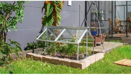 Tuinkas Gaia Jumbo - Veiligheidsglas - Geanodiseerd Aluminium - 83x119x72 Cm