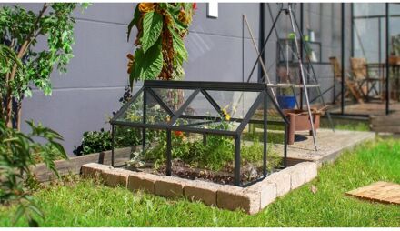 Tuinkas Gaia Jumbo - Veiligheidsglas - Zwart - 83x119x72 Cm