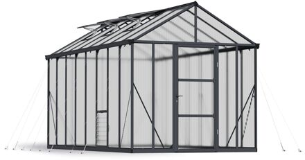 Tuinkas Glory 8x16 - Polycarbonaat 10mm - Grijs - 253x484x269cm