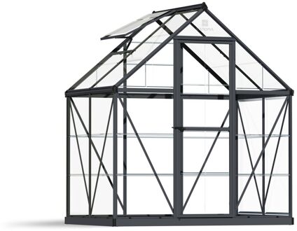 Tuinkas Harmony 126x185x208 - Polycarbonaat - Grijs - 126x185x208 Cm