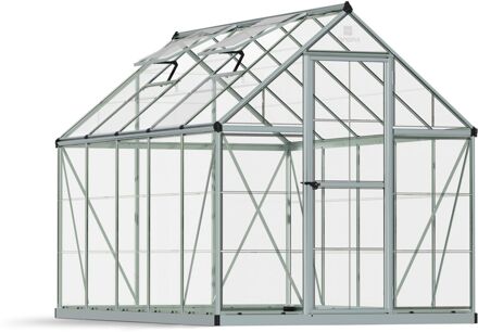 Tuinkas Harmony 6x10 - Polycarbonaat - Zilver - 306x185x208 Cm