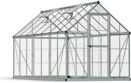 Tuinkas Harmony 6x14 - Polycarbonaat - Zilver - 426x185x208cm