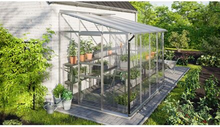 Tuinkas Ida 5200 - Veiligheidsglas 3 Mm En Polycarbonaat 6 Mm - Aluminium - 262x201x221 Cm