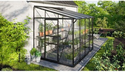 Tuinkas Ida 5200 - Veiligheidsglas 3mm En Polycarbonaat 6mm - Zwart - 262x201x221cm