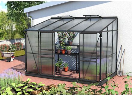 Tuinkas Ida 6500 - Polycarbonaat 4mm - Zwart - 324x201x221cm
