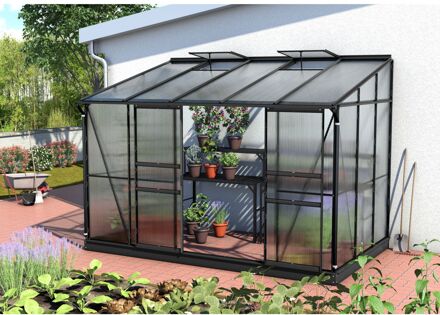 Tuinkas Ida 6500 - Polycarbonaat 6mm - Zwart - 324x201x221cm