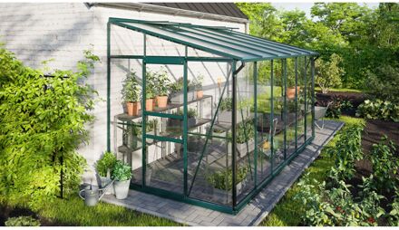 Tuinkas Ida 7800 - Veiligheidsglas 3mm + Polycarbonaat 6mm - Smaragd - 387x201x221cm