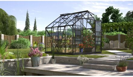 Tuinkas Jupiter 6700 - Veiligheidsglas 3mm - Zwart - 257x258x248cm