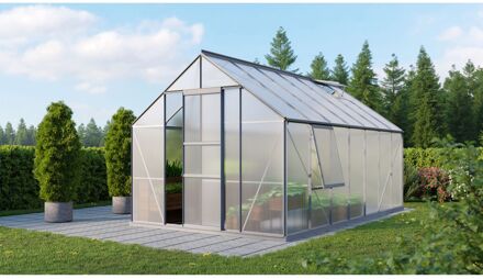 Tuinkas Meridian 1 11500 - Polycarbonaat 6mm - Aluminium - 257x445x232cm