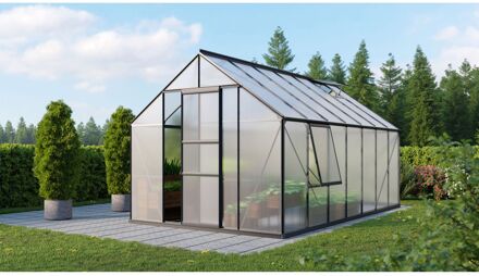 Tuinkas Meridian 1 11500 - Polycarbonaat 6mm - Zwart - 257x445x232cm