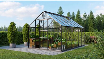 Tuinkas Meridian 1 9900 - Veiligheidsglas 3mm - Zwart - 257x383x232cm