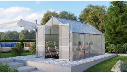 Tuinkas Meridian 2 11500 - Polycarbonaat 6mm - Aluminium - 257x445x232cm