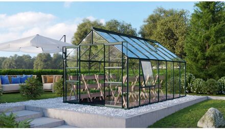 Tuinkas Meridian 2 11500 - Veiligheidsglas 3mm - Smaragd - 257x445x232cm