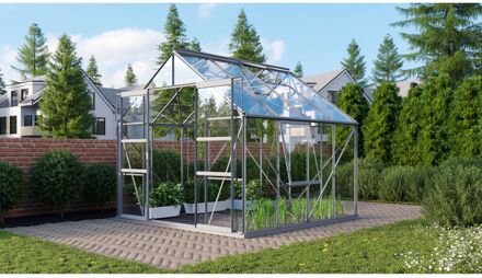 Tuinkas Meridian 2 6700 - Veiligheidsglas 3mm - Aluminium - 257x258x232cm