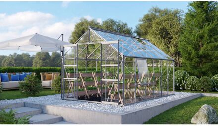 Tuinkas Meridian 2 9900 - Veiligheidsglas 3mm - Aluminium - 257x383x232cm