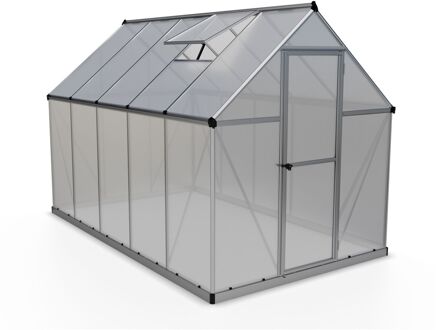 Tuinkas Mythos 6x10 - Polycarbonaat - Zilver - 185x306x208cm