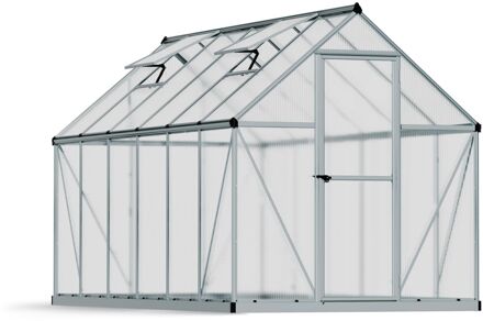 Tuinkas Mythos 6x12 - Polycarbonaat - Zilver - 370x185x208cm