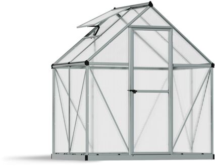 Tuinkas Mythos 6x4 - Polycarbonaat - Zilver - 185x126x208 Cm