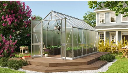 Tuinkas Olymp 11500 - Polycarbonaat 4mm - Aluminium - 257x449x254cm