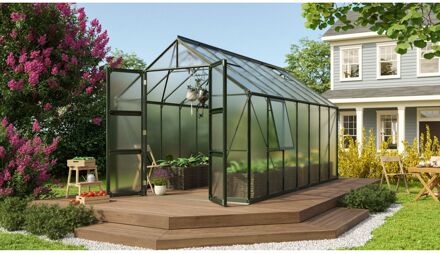 Tuinkas Olymp 11500 - Polycarbonaat 6mm - Smaragd - 257x449x254cm
