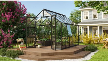Tuinkas Olymp 8300 - Veiligheidsglas 3mm - Zwart - 257x325x254cm