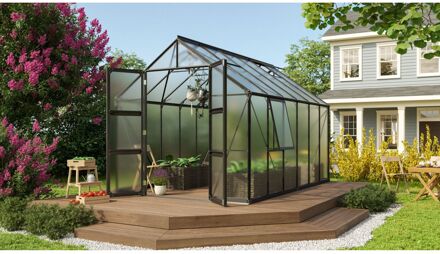 Tuinkas Olymp 9900 - Polycarbonaat 6mm - Zwart - 257x387x254cm