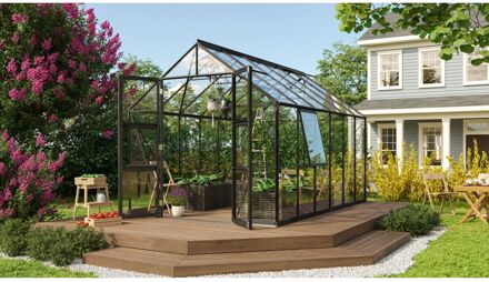 Tuinkas Olymp 9900 - Veiligheidsglas 3mm - Zwart - 257x387x254cm