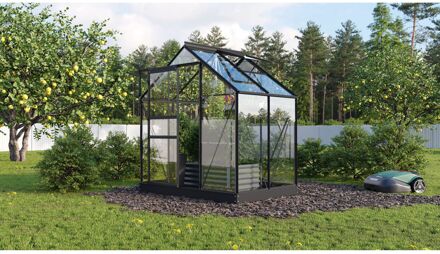 Tuinkas Planet 2500 - Veiligheidsglas 3 Mm - Zwart - 195x131x207 Cm