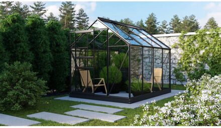 Tuinkas Planet 5000 - Veiligheidsglas 3mm - Zwart - 195x257x207cm