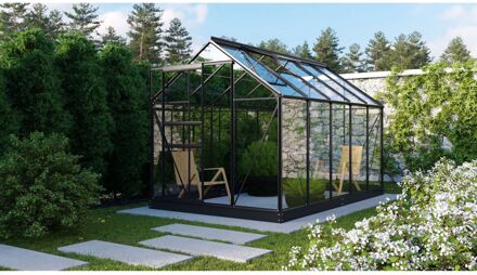 Tuinkas Planet 6200 - Veiligheidsglas 3mm - Zwart - 195x321x207cm