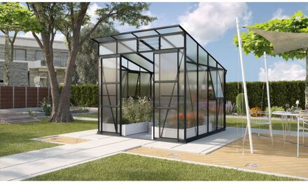 Tuinkas Playa 7600 - Polycarbonaat 6mm - Zwart - 258x292x246cm