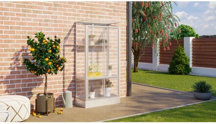 Tuinkas Polis 350 - Polycarbonaat 4mm - Aluminium - 81x43x166cm