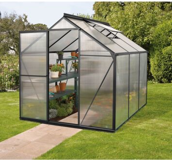 Tuinkas Triton 3800 - Polycarbonaat 6mm - Zwart - 198x193x207cm