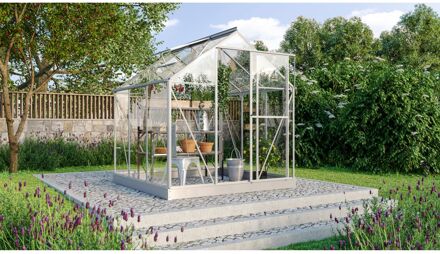 Tuinkas Triton 3800 - Veiligheidsglas 3mm - Aluminium - 198x193x207cm