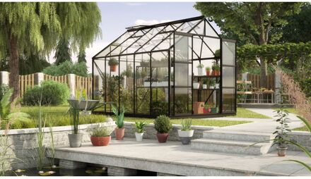 Tuinkas Uranus 8300 - Veiligheidsglas 3mm - Zwart - 257x321x248cm