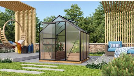 Tuinkas Venus 3800 - Polycarbonaat 4mm - Zwart - 195x195x197cm