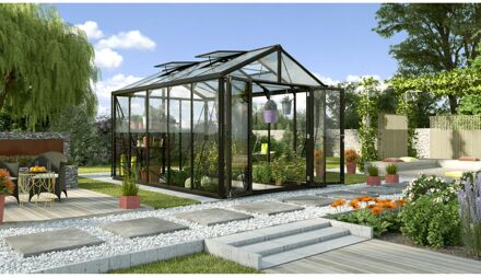 Tuinkas Zeus Comfort 10000 - Veiligheidsglas 3mm En Polycarbonaat 10mm - Zwart - 258x391x250cm