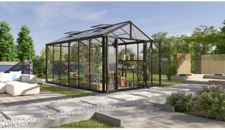 Tuinkas Zeus Comfort 11900 - Veiligheidsglas 3mm + Polycarbonaat 10mm - Zwart - 258x465x250cm