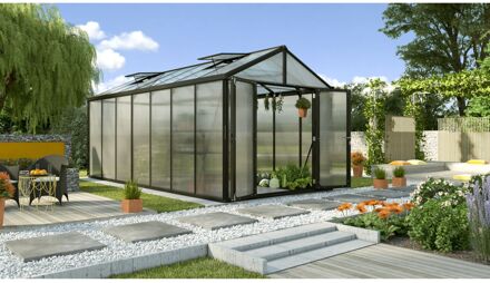 Tuinkas Zeus Comfort 13800 - Polycarbonaat 10mm - Zwart - 258x540x250cm