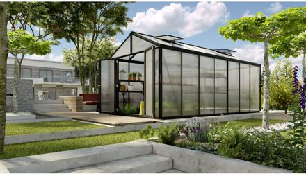 Tuinkas Zeus Comfort 13800 - Polycarbonaat 16mm - Zwart - 258x540x250cm