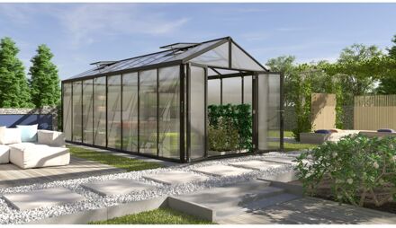 Tuinkas Zeus Comfort 15700 - Polycarbonaat 10mm - Zwart - 258x614x250cm