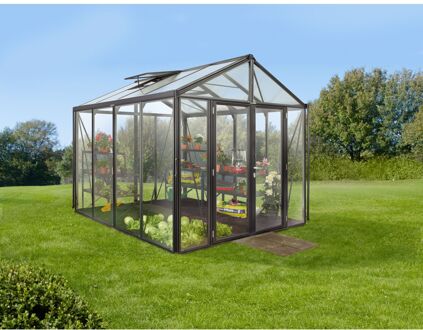 Tuinkas Zeus Comfort 8100 - Veiligheidsglas 3mm En Polycarbonaat 10mm - Zwart - 258x316x250cm