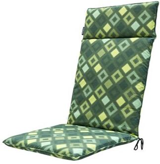 Tuinkussen Hoge Rug 120x50 - Groen - Grids Green