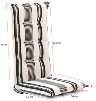 Tuinkussen hoge rug 123x50cm - Laagste prijsgarantie! Wit