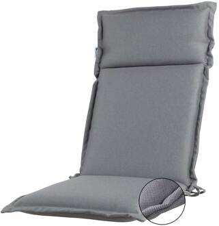 Tuinkussen hoge rug Turin   Ribera anthracite (waterafstotend en afritsbaar)