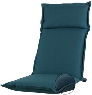 Tuinkussen hoge rug Turin   Ribera petrol (waterafstotend en afritsbaar)