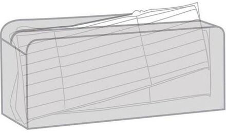 Tuinkussen opberghoes zwart 130 cm - Tuinkussenhoes Transparant